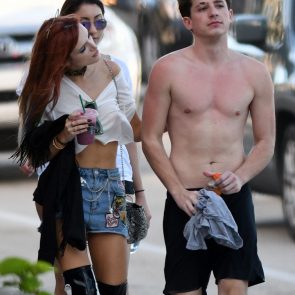 Bella Thorne at the beach with boyfriend