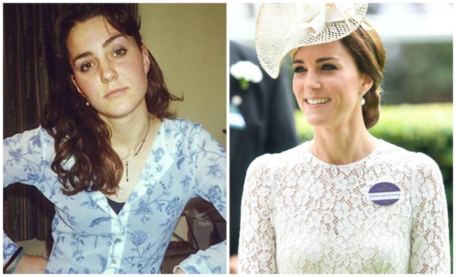 Kate Middleton young and today