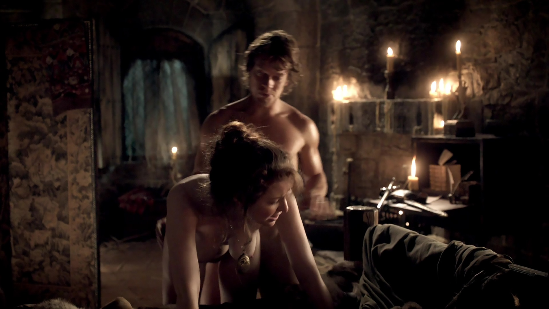 In this sex scene from Game Of Thrones we see Esme Bianco having sex with T...