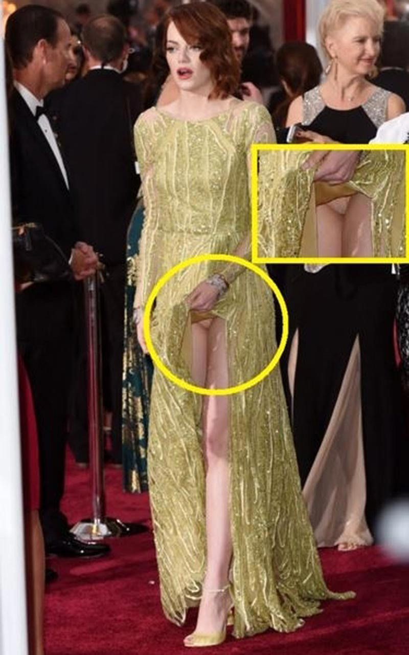 Emma Stone Naked Blowjob - Emma Stone Upskirt at Academy Awards 2015 ! - ScandalPost
