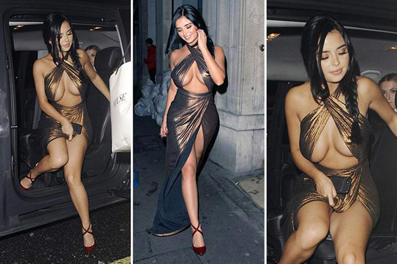 Hot Demi Rose up-skirt and nipple slips collection is made! 