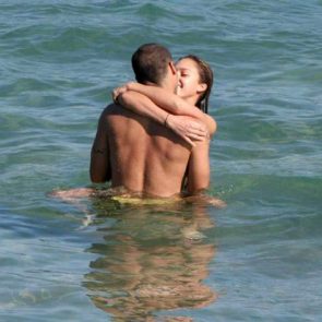 Jessica Alba nude on the beach in the sea
