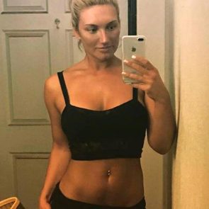 Brooke Hogan in a very sexy black t-shirt