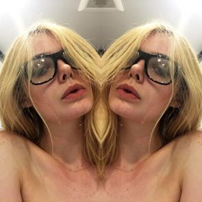 Elle Fanning topless selfie