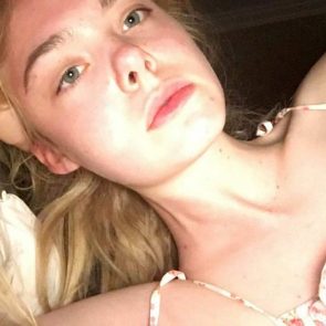 Elle Fanning in bed