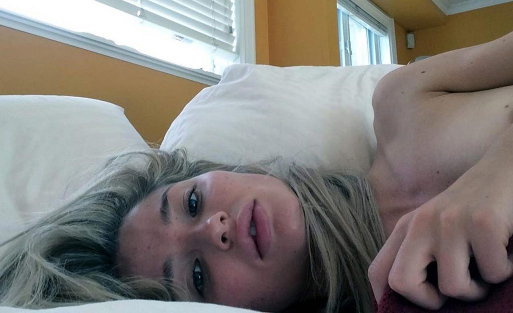 Emma Rugby selfie in bed