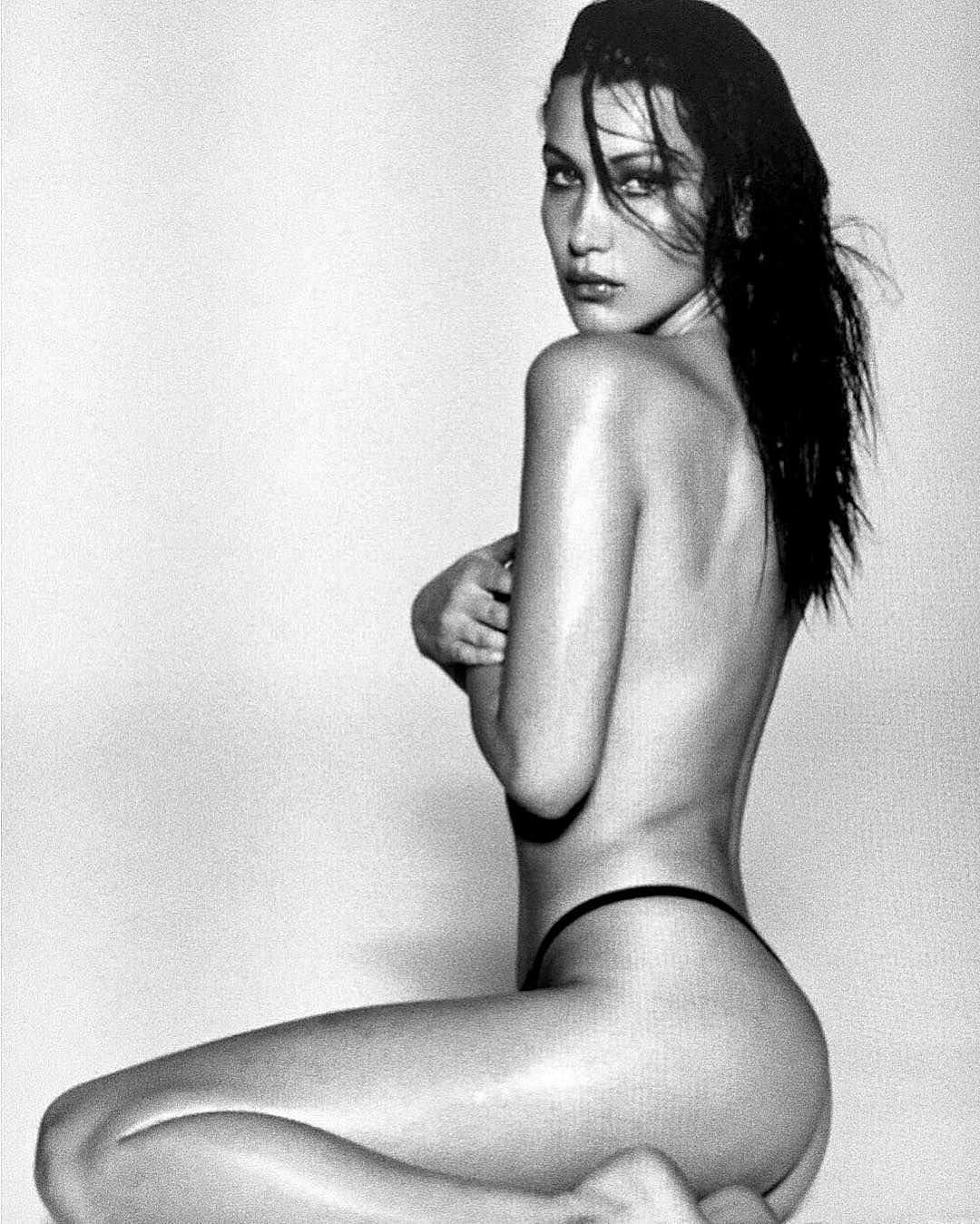 Bella Hadid Topless Photos Collection.