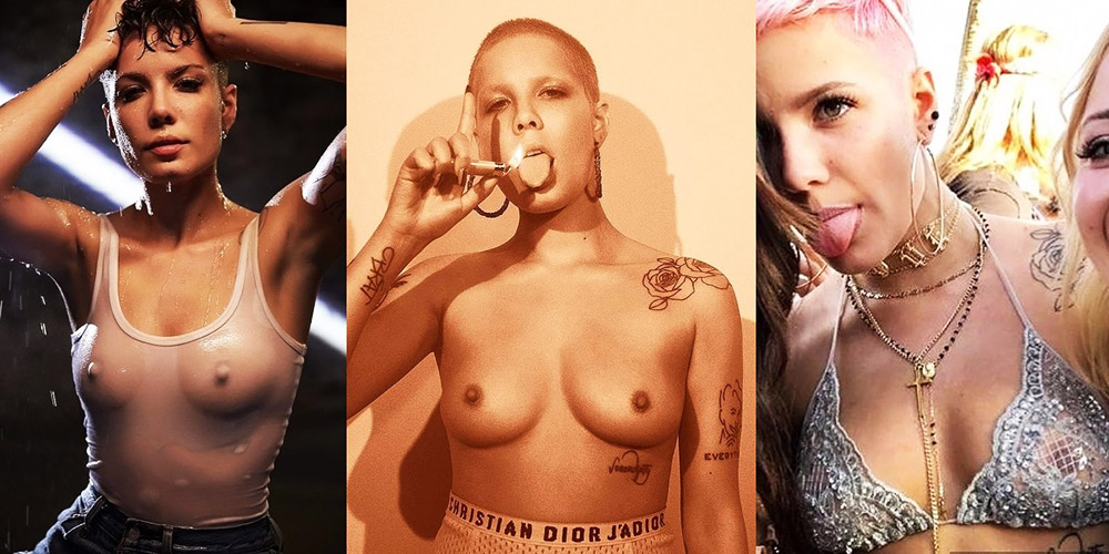 Check out sexy singer Halsey nude and hot collection of photos, her pussy s...