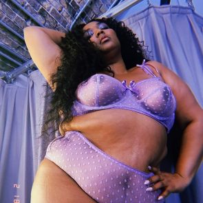 lizzo nude tits in see thru lingerie