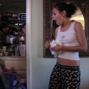 Mila Kunis naked belly