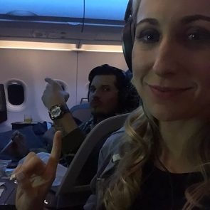 Nikki Glaser sexy on plane