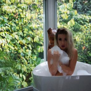 Tana Mongeau naked in the bathtub