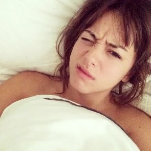 Chloe Bennett nude in bed