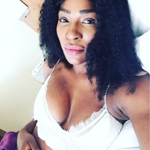 Serena Williams naked in bed