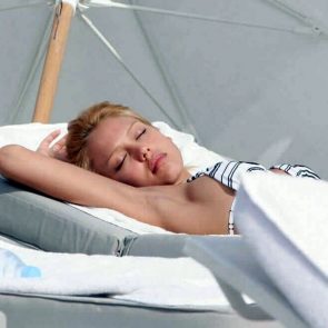 Jessica Alba nude swimsuite sunbathing