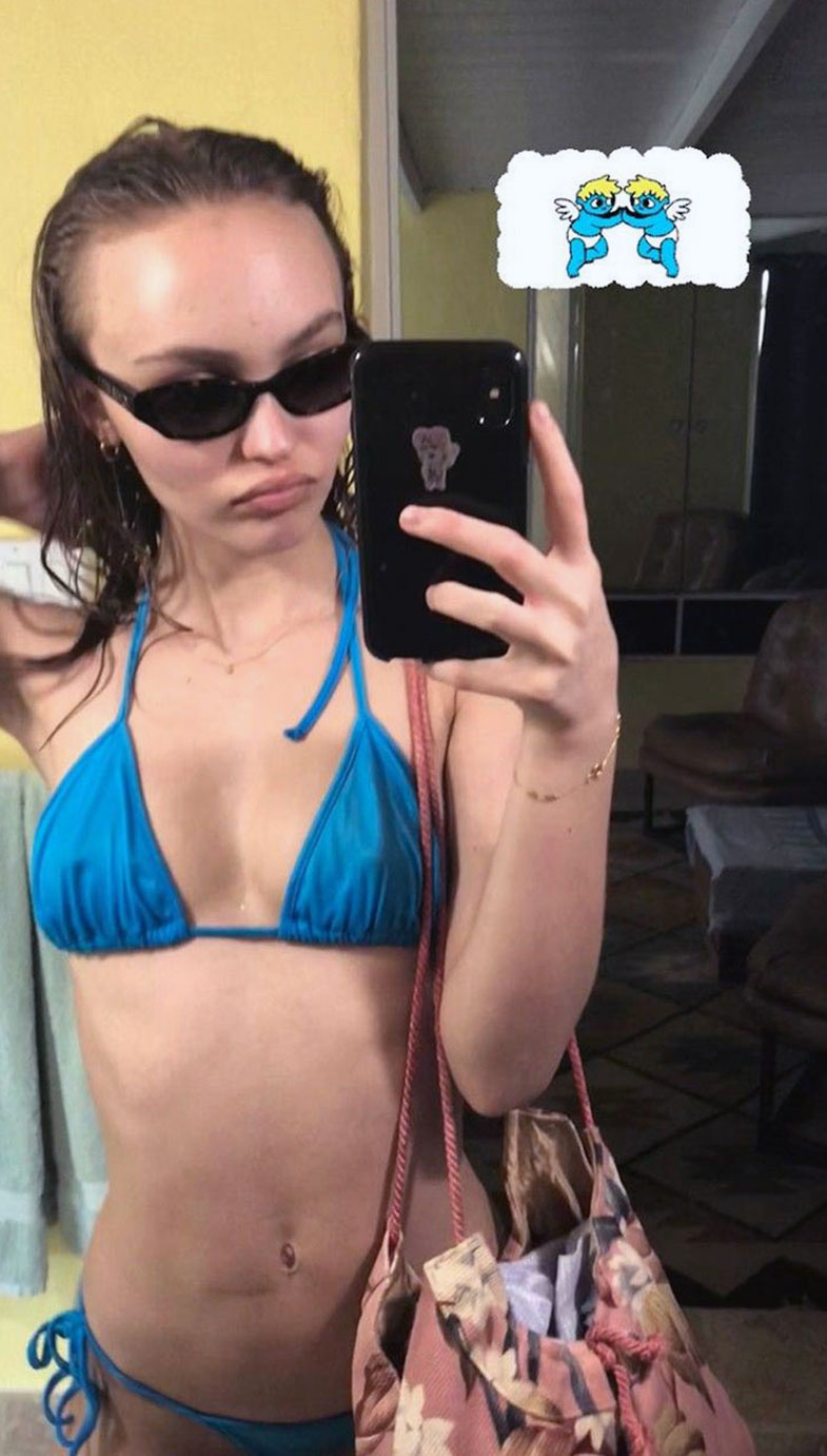 Lily-Rose Depp cleavage